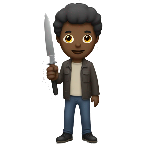 Man holding pocket knif emoji