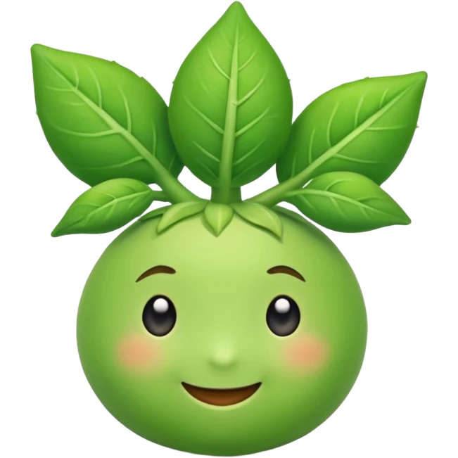 Sprout smiling cute emoji