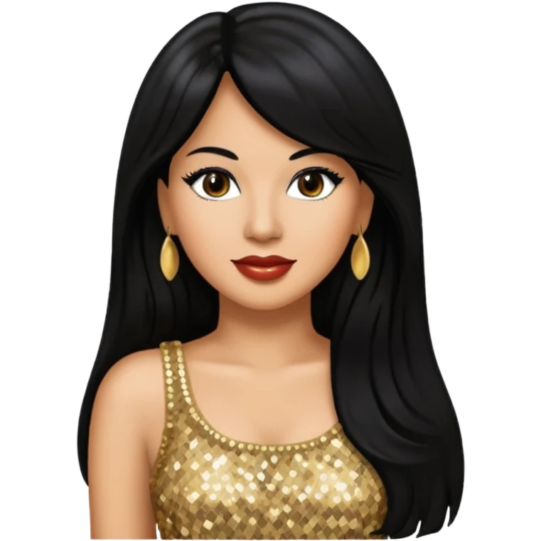 Selena Quintanilla with long hair emoji