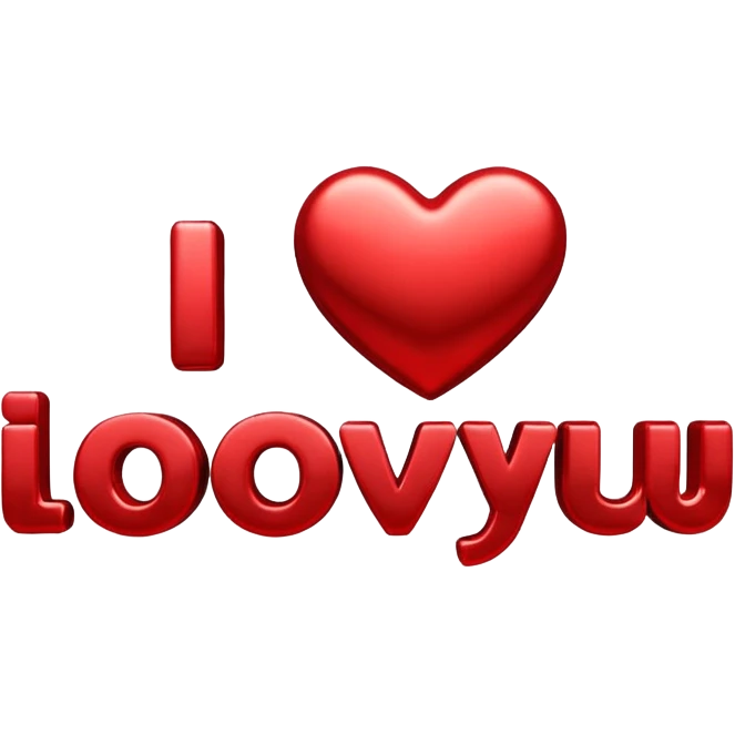 3D i love you wallpaper emoji