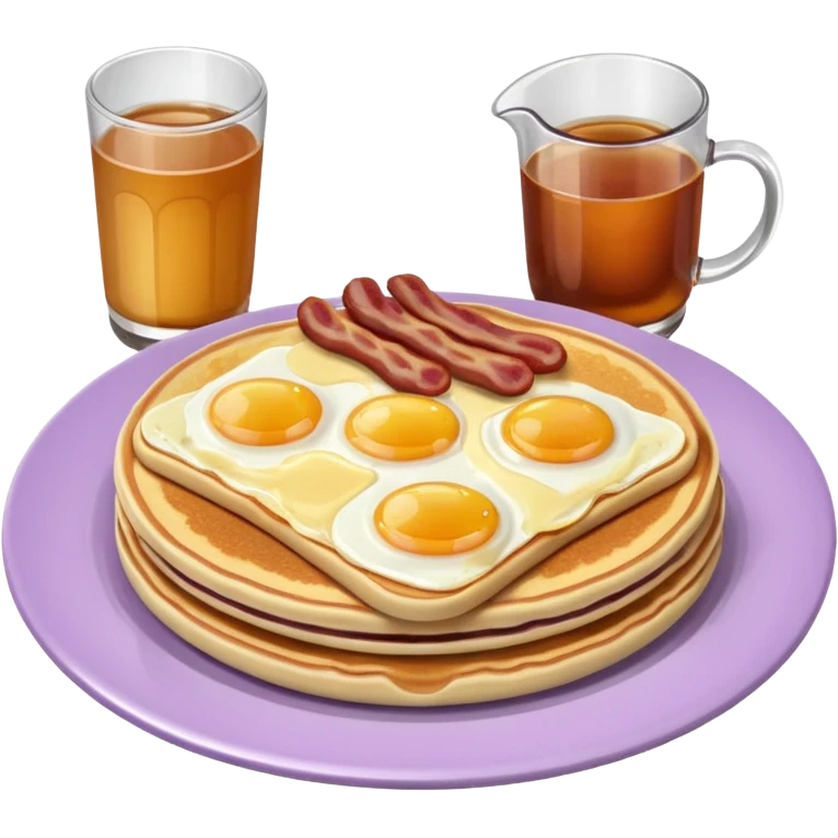 Breakfast in pale purple dishes emoji