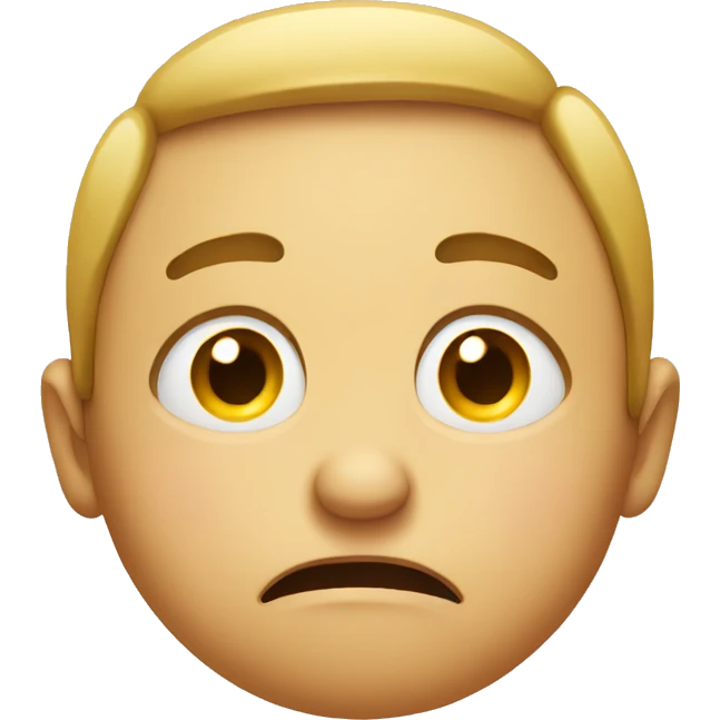 Emoji face looking upset emoji