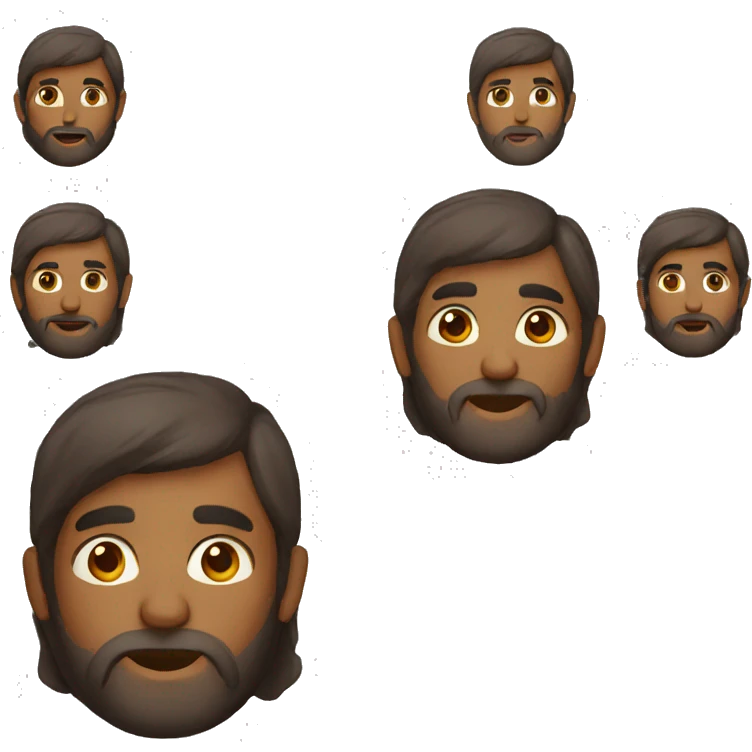 Indian guy with light beard emoji