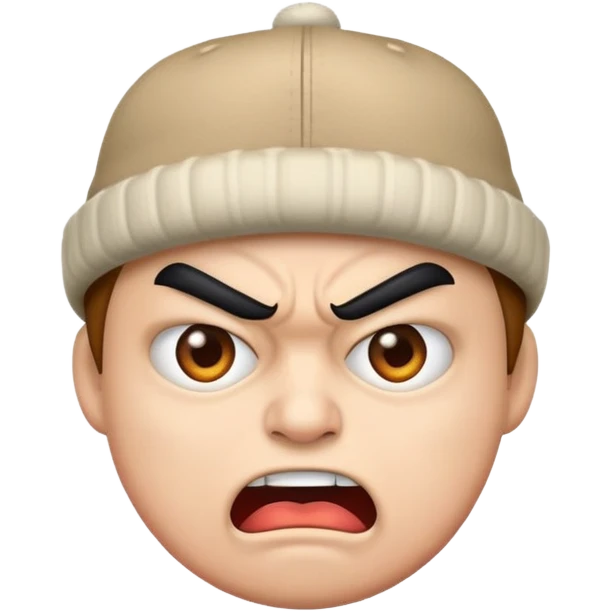 Angry and funny combo emoji