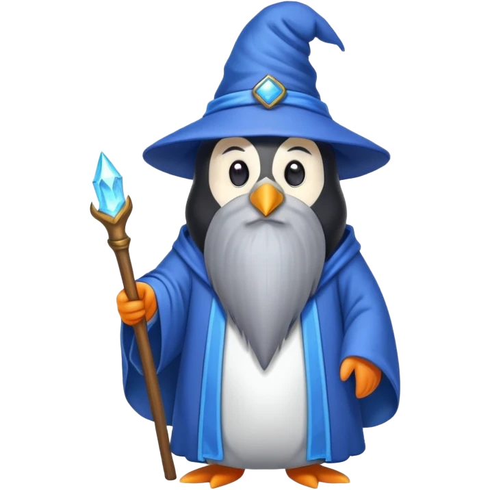Penguin Wizard emoji