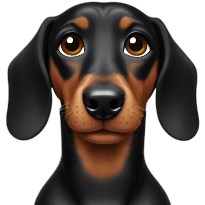 Female Black dachshund emoji