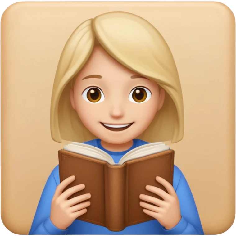 책으로 얼굴 가린듯한 사람 이모티콘 emoji