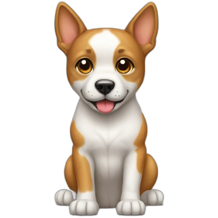 Chien sur un chat emoji