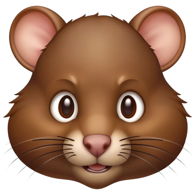 Cinematic Noble Brown Rat Portrait Emoji, Poised and alert, with a sleek, agile build and a smooth, well-groomed coat of warm brown fur, beady, determined eyes, Simplified yet sharp and sophisticated features, highly detailed, glowing with a soft, dignified glow, high shine, intelligent and resourceful, stylized with an air of urban savvy, focused and attentive, soft glowing outline, capturing the essence of a watchful and confident rat that feels as though it could scurry out of the screen with effortless authority! emoji
