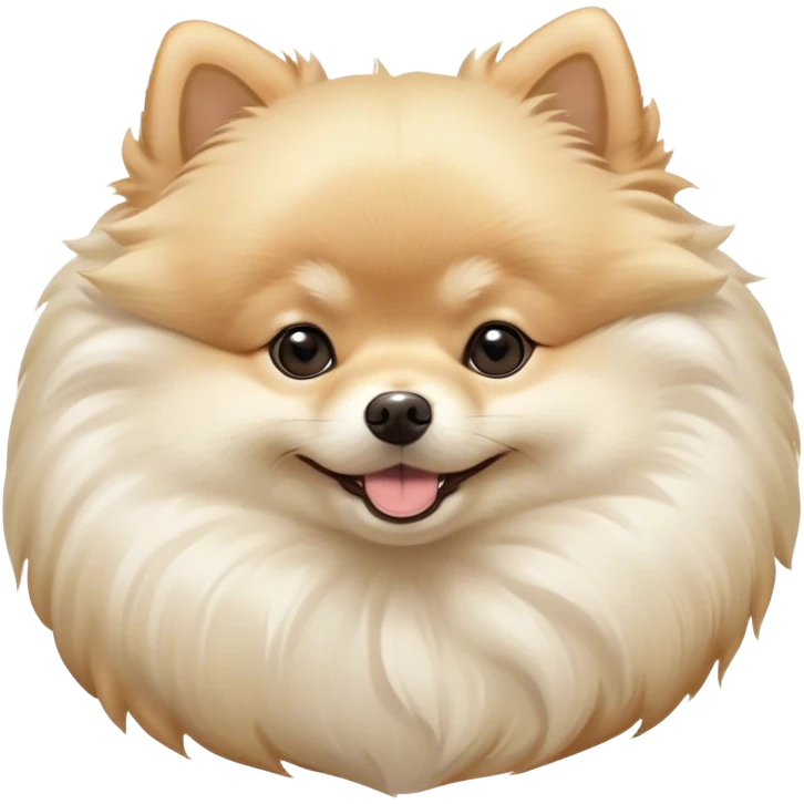 Meme-Worthy Cute Sleeping Cream Pomeranian Portrait Emoji, Head resting peacefully with a contented smile, showcasing a delightfully compact build and a luxuriously soft, fluffy cream Fur, eyes shut in a serene nap, Simplified yet hilariously adorable features, highly detailed, glowing with a soft, drowsy light, high shine, relaxed and utterly lovable, stylized with an air of playful laziness, bright and heartwarming, soft glowing outline, capturing the essence of a comically sleepy companion, so meme-worthy it feels like it could instantly become the next viral sensation of adorable slumber! emoji