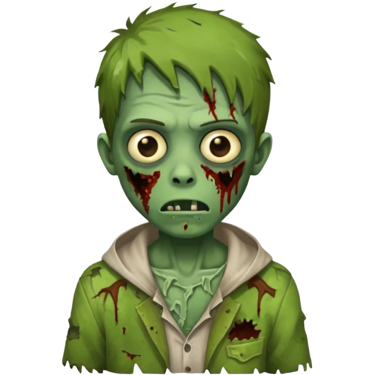 quero um emoji de um menino com pele de zumbi emoji