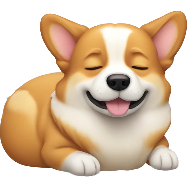 sleeping corgi  emoji