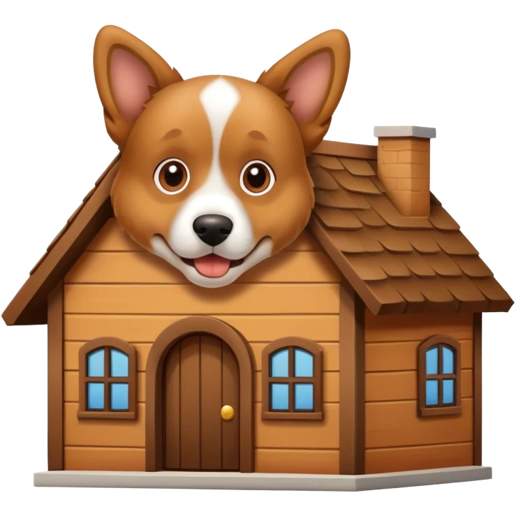 Dog on house emoji