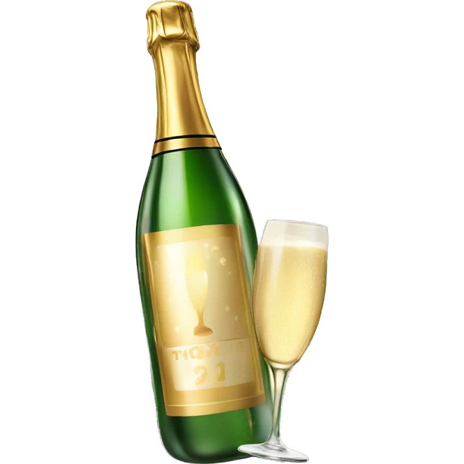 champagne cheering emoji