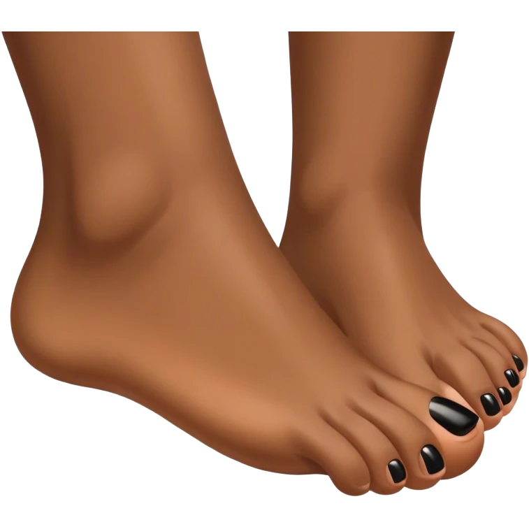 a foot toes with black toenail emoji