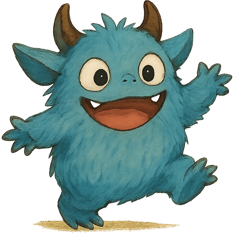 playful small monster emoji