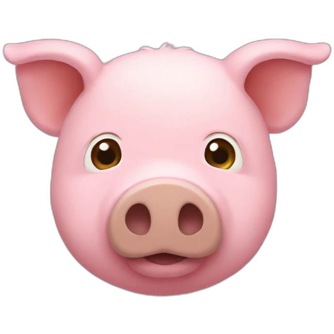 une peluche en forme de cochon emoji