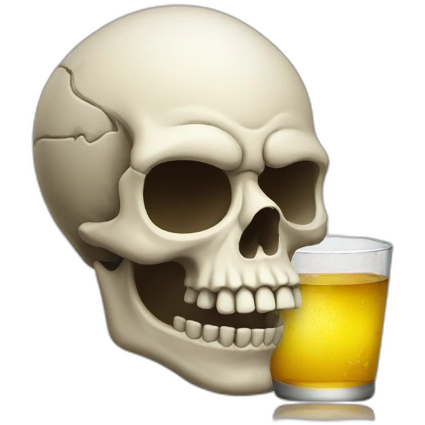 Drunk skull emoji