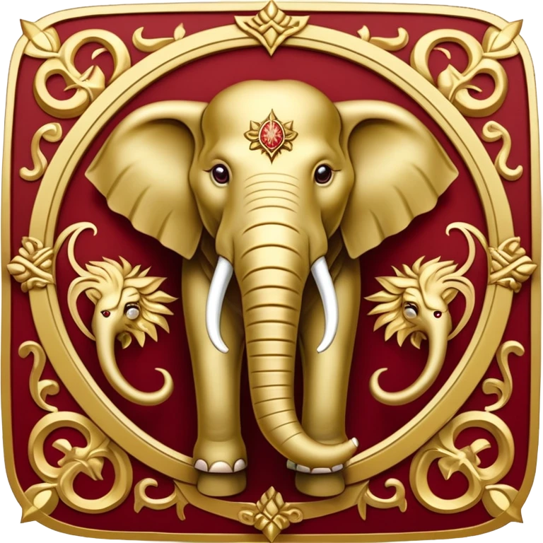 Game of thrones style elephant Sigil in Lannister Colors emoji