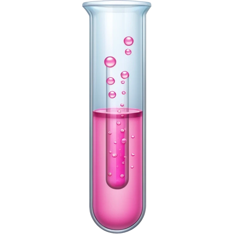 pink liquid in test tube simple bubbling emoji