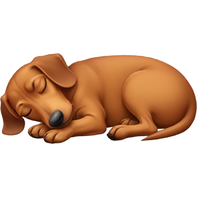 Sleeping dachshund  emoji