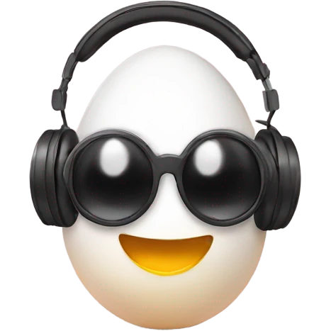 egg with headphones emoji