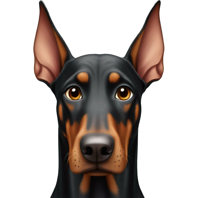 Funny doberman emoji
