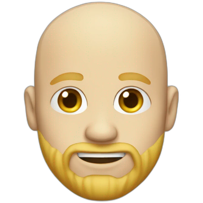 bald with blonde beard and earings emoji