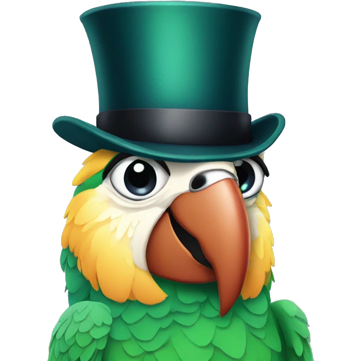 Parrot wearing a monocle emoji