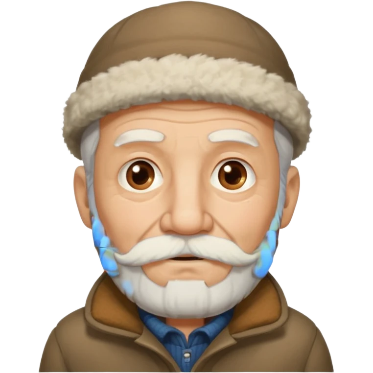 eldelry man with winter clothes emoji