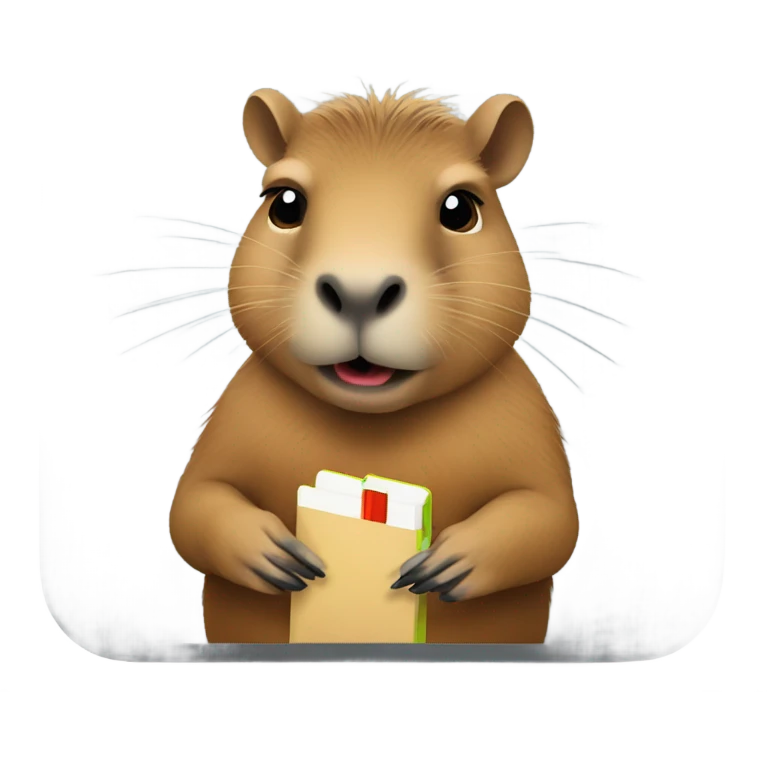 Capybara smoking emoji