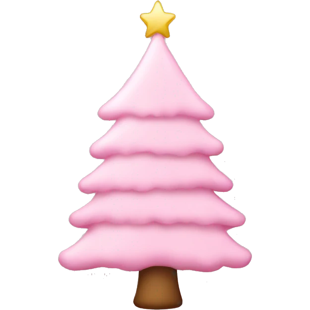 baby pink christmas tree emoji