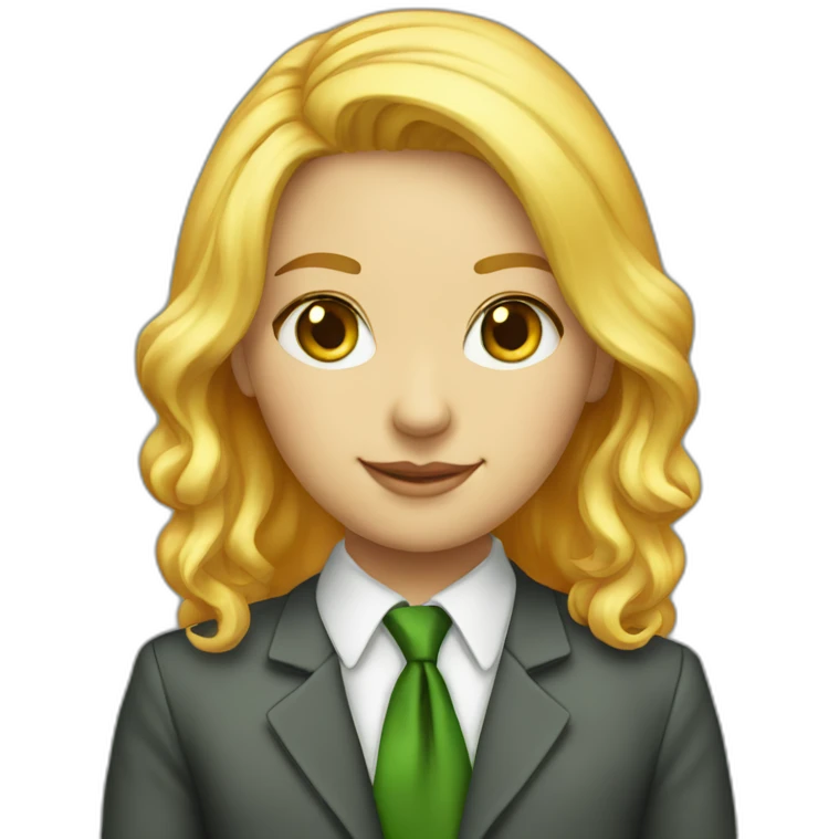 Blonde_girl_pioneer_in_tie_green_orange emoji