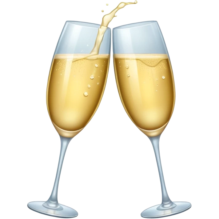 Champagne glasses clinking together emoji