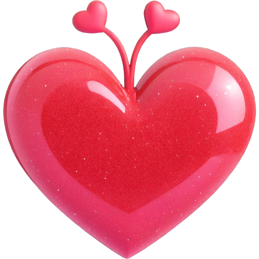heart with glitter and sparkles emoji