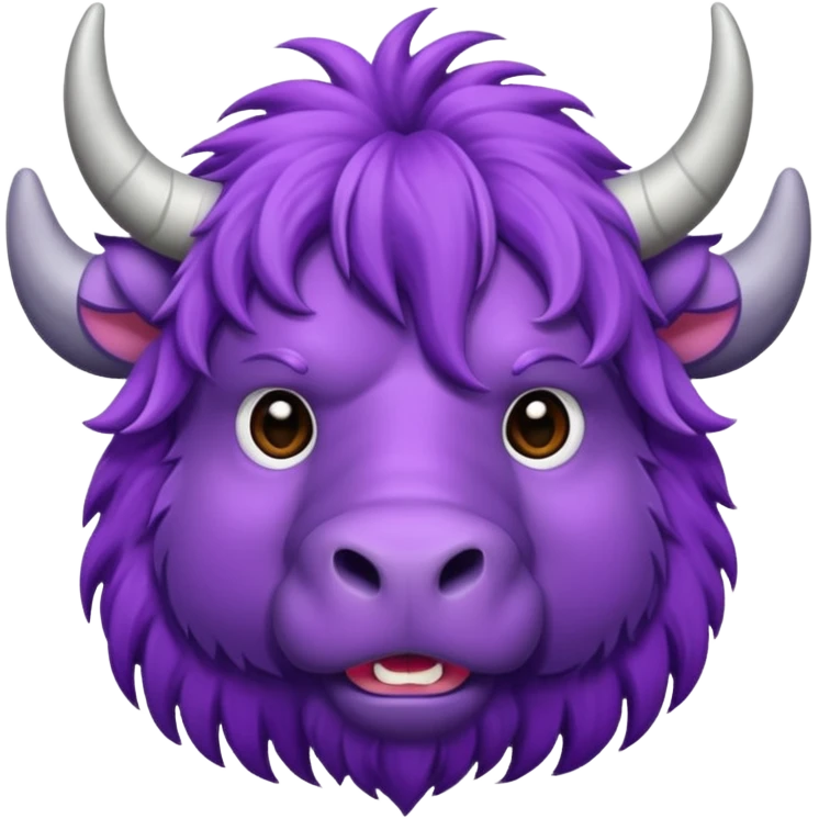 a purple yak Head emoji