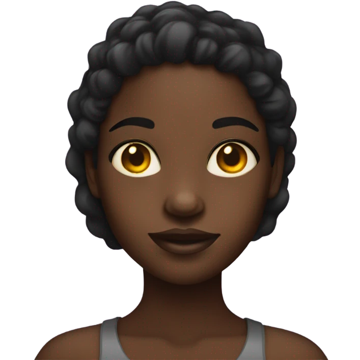 black girl w/ glowing eyes  emoji