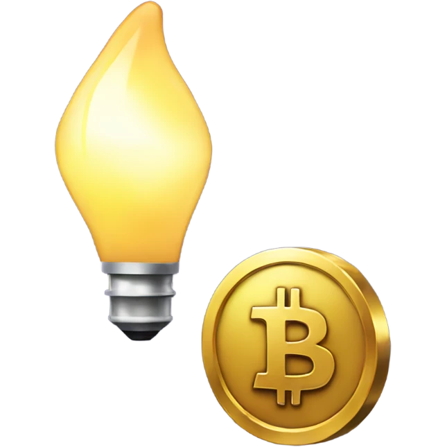 Cryptocurrency light emoji