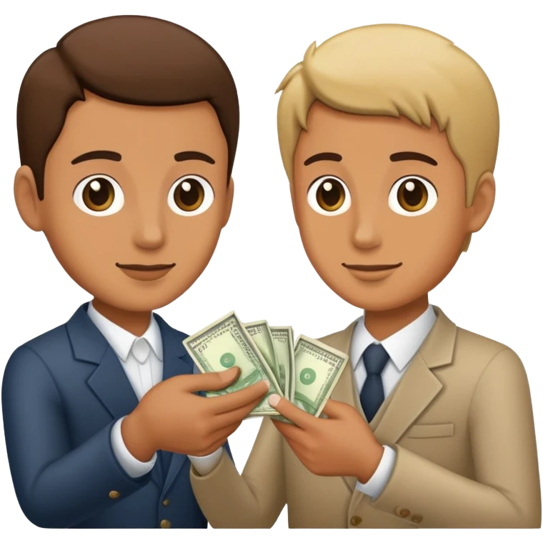person giving money to another person emoji