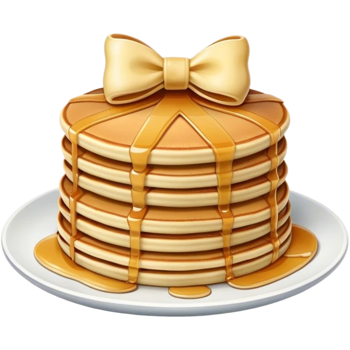 Pancakes with a bow on top emoji