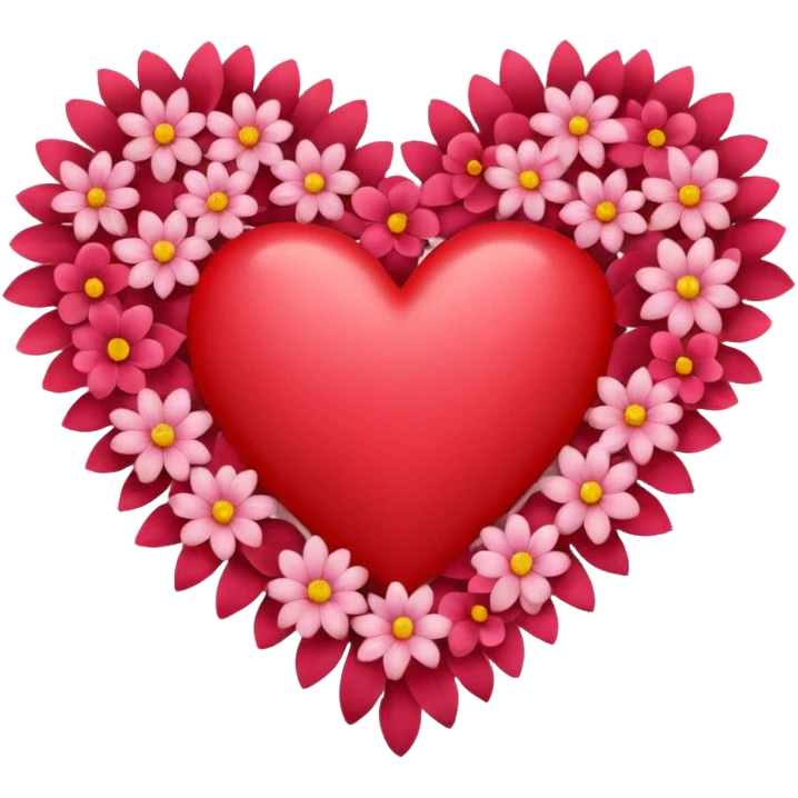 Heart with flowers emoji