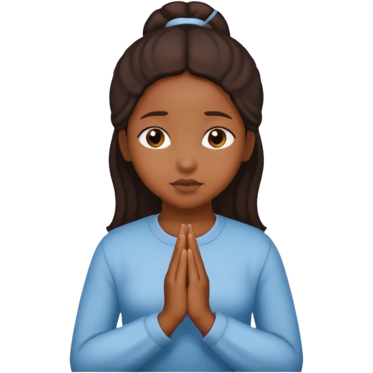 Faça uma menina orando negra  emoji