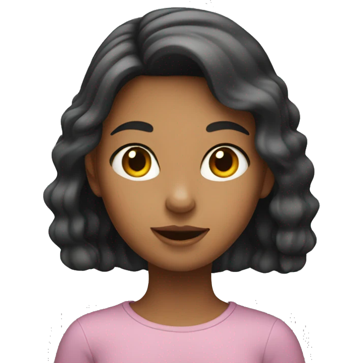 girl with cat face emoji