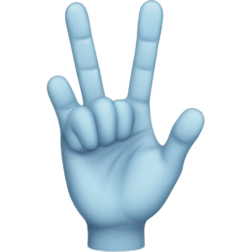 A hand holding 3 fingers emoji