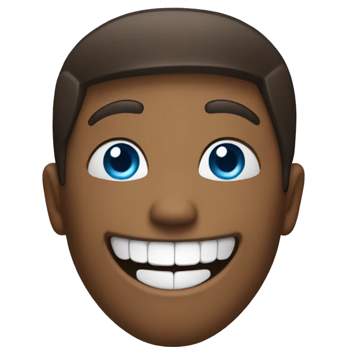 blue smiled smile emoji