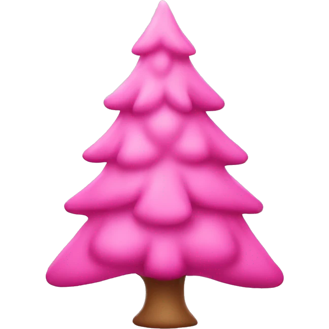 Pink Christmas tree  emoji