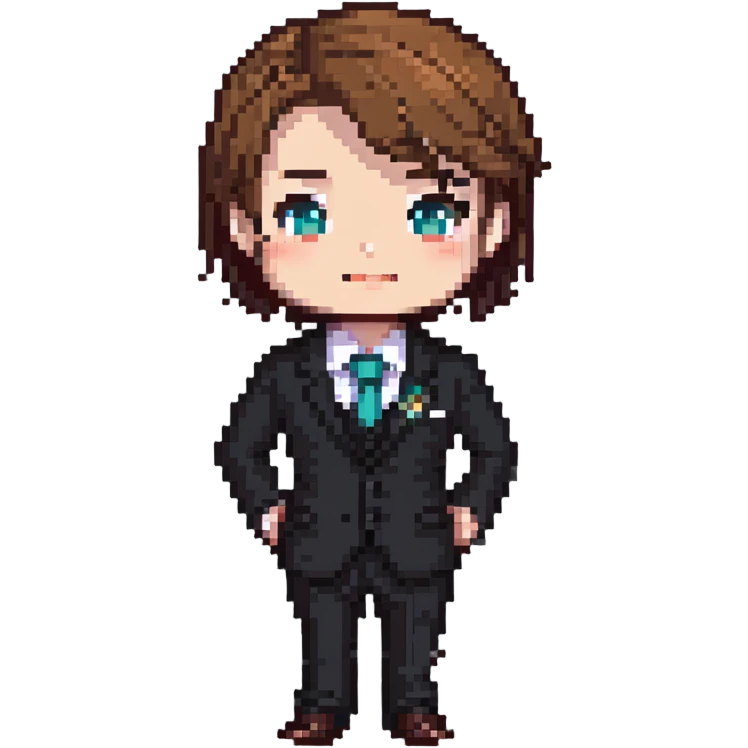 simple chibi office manager in formal attire emoji