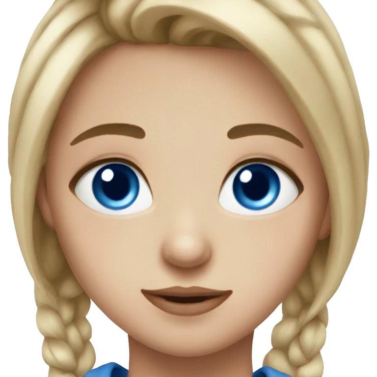 portrait of a girl with blue eyes emoji