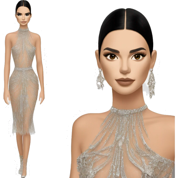 KENDALL JENNER wearing a Givenchy, Alexander McQueen dress, on MET GALA 2024 emoji