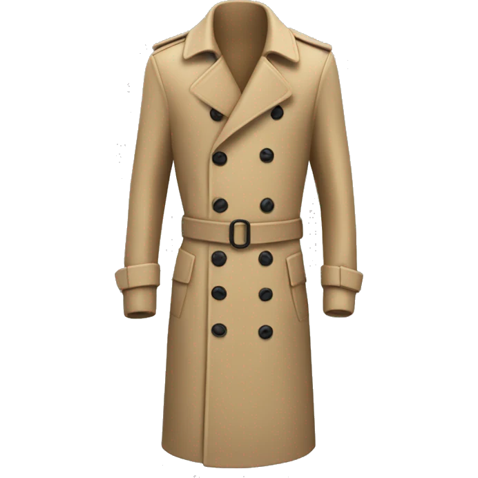 Beige Trenchcoat 3d  emoji
